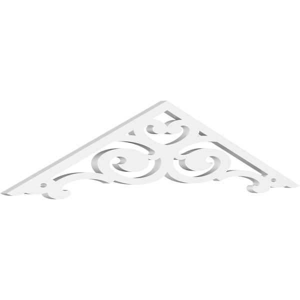 Ekena Millwork Pitch Hurley Architectural Grade PVC Gable Pediment, 48"W x 10"H x 1"P (5/12) GPP048X010X100HUR - main